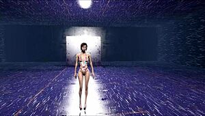Four stars lingerie fashion in 3d anime cartoon