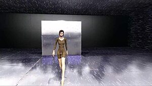 Four stars lingerie fashion in 3d anime cartoon