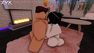 Intense Group Fucking Slutty Whorblox Girl in 3D Creampie Session