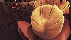 Sexy elf girl performs blowjob and handjob with Christmas facial cumshot