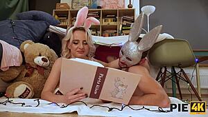 Pie4k Blonde Wife Gets Shaved Pussy Fucked Bareback