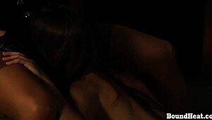 no escape for bound slave in primitive bdsm training