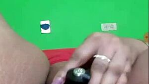 Married bride enjoys wedding day alone