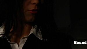 no escape for bound slave in primitive bdsm training