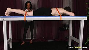 lucky guy gets triple cfnm blowjob from hot babes in ripped clothes. i’m totally overwhelmed!