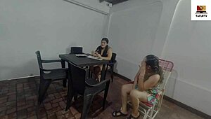 Horny Neighbor Sucks Ass And Tits Before Hard Lesbian Fucking