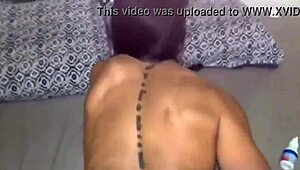 Latina Wife Bent Over in Doggystyle Affair with Lover While Hiding from Husband in VIP Group