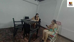 Horny Neighbor Sucks Ass And Tits Before Hard Lesbian Fucking