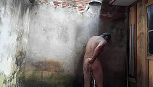 Amateur Gay Shower Encounter Turns Steamy with Passionate Kissing and Touching