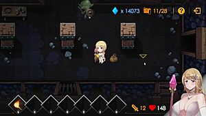 Blonde queen bound and creampied in dungeon