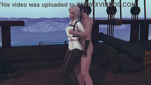 Watch Ciri get deepthroated against the wall?