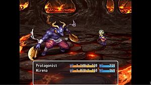 Japanese succubus delivers intense titjob in dungeon inn during hentai game episode