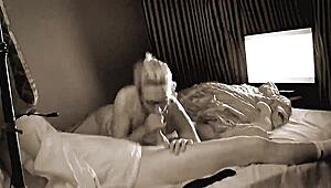 hidden camera catches my stepdaughter's nerdy bff deepthroating my cock like a pro