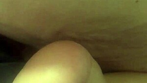 wife secretly fucks huge dildo solo in hidden spot