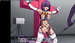 In the anime game, agent Emil faces humiliation and bondage in part four.