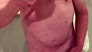 Fun couple receives cum tribute. Masturbation leads to intense cumshot.