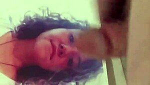 Fun couple receives cum tribute. Masturbation leads to intense cumshot.