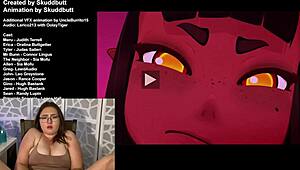 Prostitute in cartoon reality uses toys to squirt and cum with viewer part 2