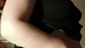 Teasing wedgie with ripped clothes and kinky striptease.