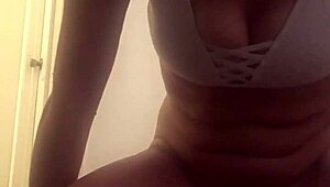 wife secretly fucks huge dildo solo in hidden spot