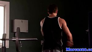 Cut pornstar jock sucked and fucked by muscular bodybuilder