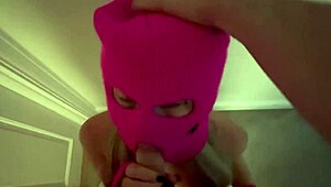 He loves face fucking his dirty 18+ blonde slut