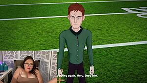 Prostitute in cartoon reality uses toys to squirt and cum with viewer part 2