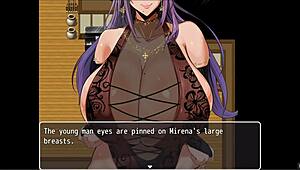 Japanese succubus delivers intense titjob in dungeon inn during hentai game episode