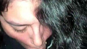 Latina amateur eagerly sucks massive big black cock in sloppy blowjob.