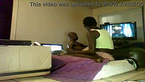 Ebony Spinner Strokes Pussy To Raw Creampie