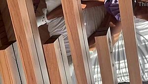 I watch this perfect teen 18+ take her first rough anal in POV ass fuck