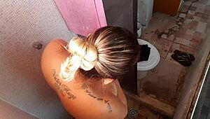 Wow, hidden bathroom cam catches my friend’s wild reaction!