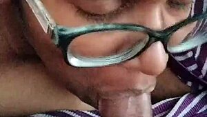 Watch Her Suck With Glasses On!