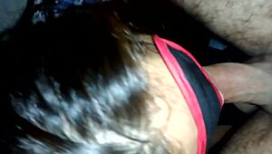 Amateur girlfriend gives masked blowjob in pov cfnm scene