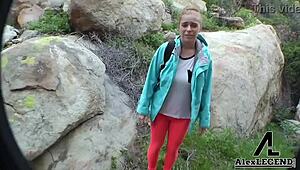 alex legend, these hot girls sarah shevon and penny pax are milking your cock with handjobs and blowjobs outdoors, getting that cumshot facial