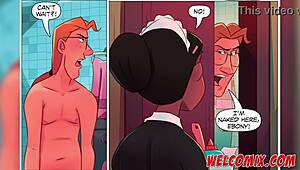 Fucking the naughty maid in hot anime action