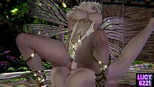 Blonde Spirit with Big Tits Receives Creampie After Oral Sex in 3D Porn