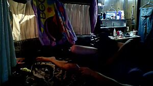 an older petite amateur woman films her everyday moments in a cozy home setting