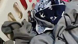 Guys raiding panties in this dirty gay jerk-off adventure, so thrilling!