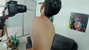 Latina Cousin Deepthroats Pussy in Homemade Doggystyle