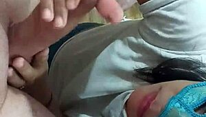 why does that slutty filipina wife suck cock right in front of her husband