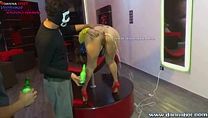 Danna Hot's Bold Anal Beer Enema in Public Mexican Outdoor Scene