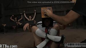 Gal Rips Clothes In Cage