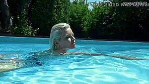 beautiful blonde zazie skymm swims nude