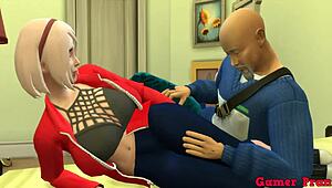 Wow! Maestro Roshi Meets Sakura and Fixes Her PC, Then Pounds Her Latina Ass Hard in Room!