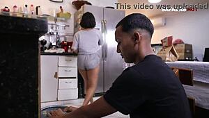 Teen Gets Wet Seeing Delivery Guy's Huge Cock