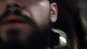 Amateur gay couple fucks in car