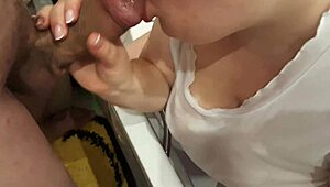 Big Wet Titties in Wet T-Shirt Under Shower