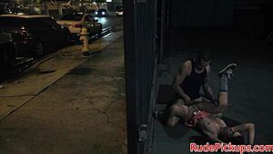 Petite teen dominated in outdoor bondage riding