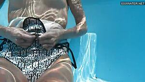 beautiful blonde zazie skymm swims nude